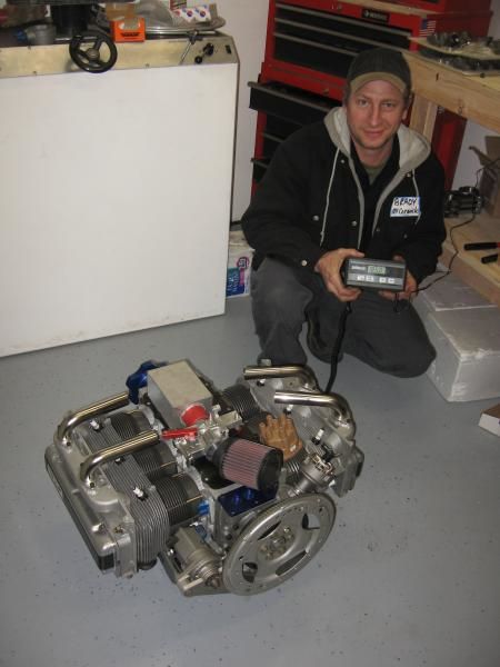 The engine has a starter  alternator  and a prop hub  yet weighs only 185 pounds on an electronic scale.jpg