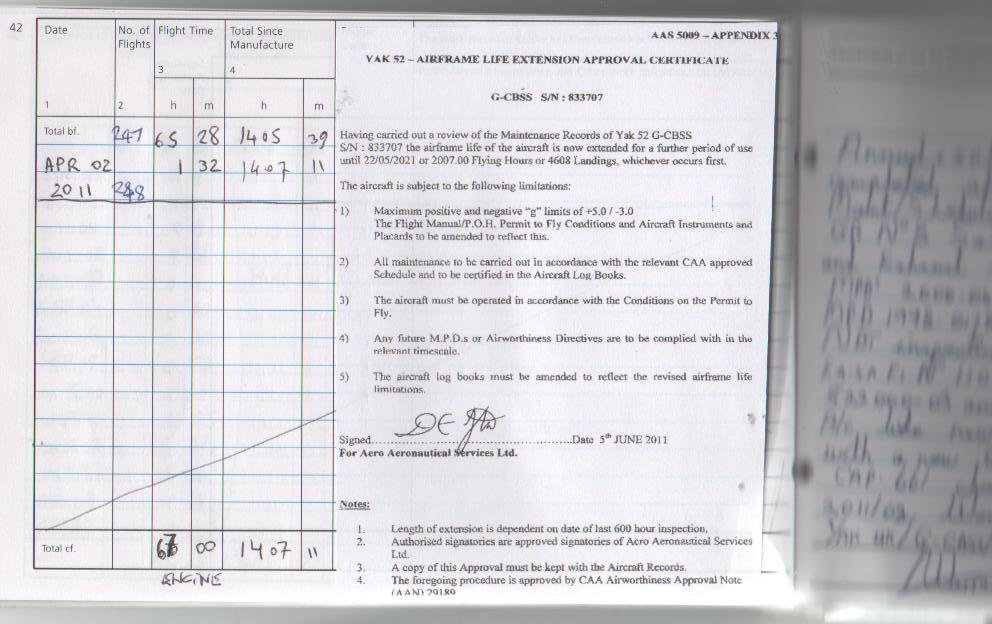 Yakovlev-Airframe Life Extension YDB - Approval Certificate..jpg